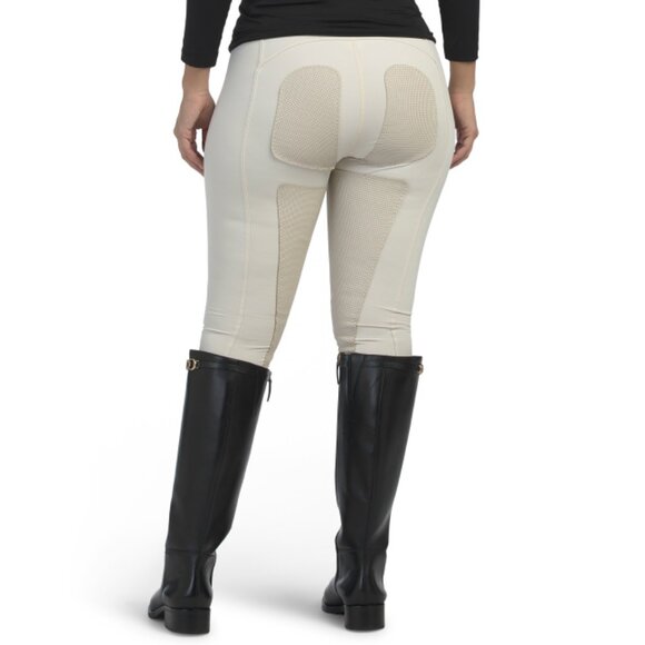 FITS Ice Blue Equine Full Seat Leather Breech Pants - Picture 2 of 2